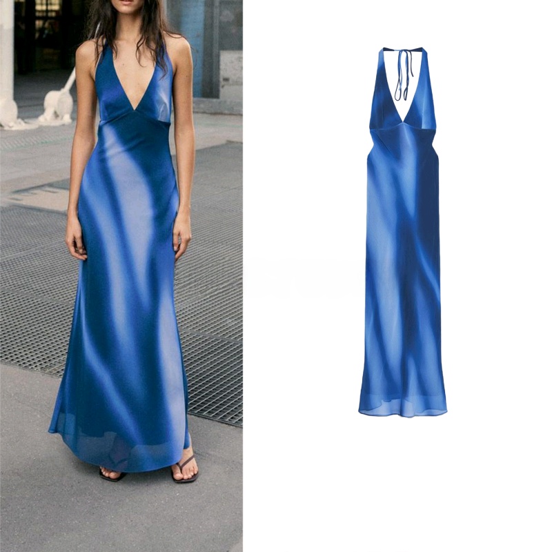 Slip Dress Satin - New Autumn mat Bal Design Printed
