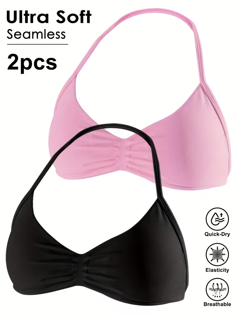 2pcs Seamless Sexy Open Back G - огляд і ціна Sports Bra High Impact